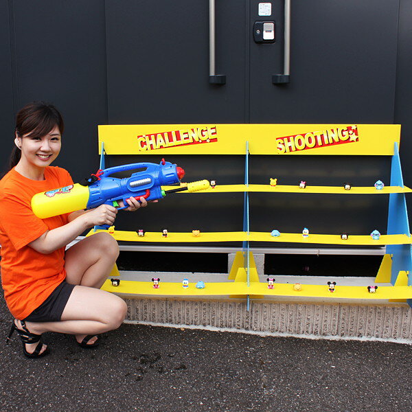 水てっぽうで、射的イベント大会 ディズニー人形40個付/ 動画有