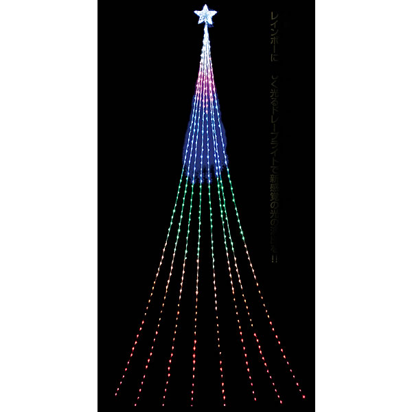 樂天商城 - LEDイルミネーション　防滴ナイアガラスターライト5mDX　レインボー510球 / 動画有