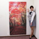 タペストリー 秋 秋の道 防炎加工