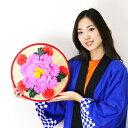 花笠　ビニール花付　34cm