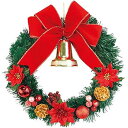 クリスマス装飾 ポインセチアリース レッド 30cm / 飾り付け ディスプレイ デコレーション
