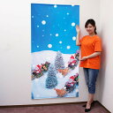 クリスマス 装飾 タペストリー トナカイとサンタ H180×W90cm