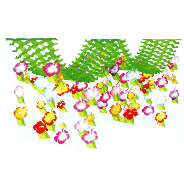夏装飾 ハイビスカス2連ハンガー　L200cm