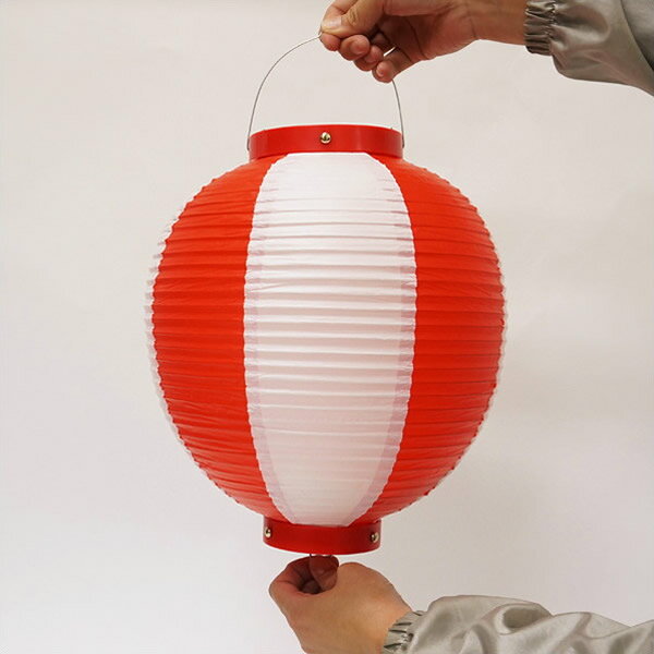 紅白提灯[ちょうちん]　ビニール/ 動画有