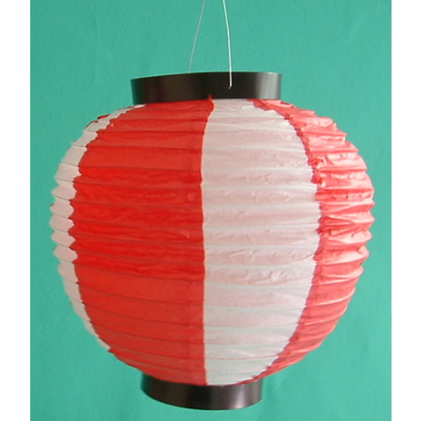紅白提灯[ちょうちん]　紙 / 動画有 / 祭り 縁日 屋台 模擬店 まつり お祭り