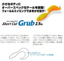 ショートカットグラブ ショートカットグラブ 2.5inch Short Cut Grub Aqua Wave アクアウェーブ コーモラン プロダクト ルアー ワ...