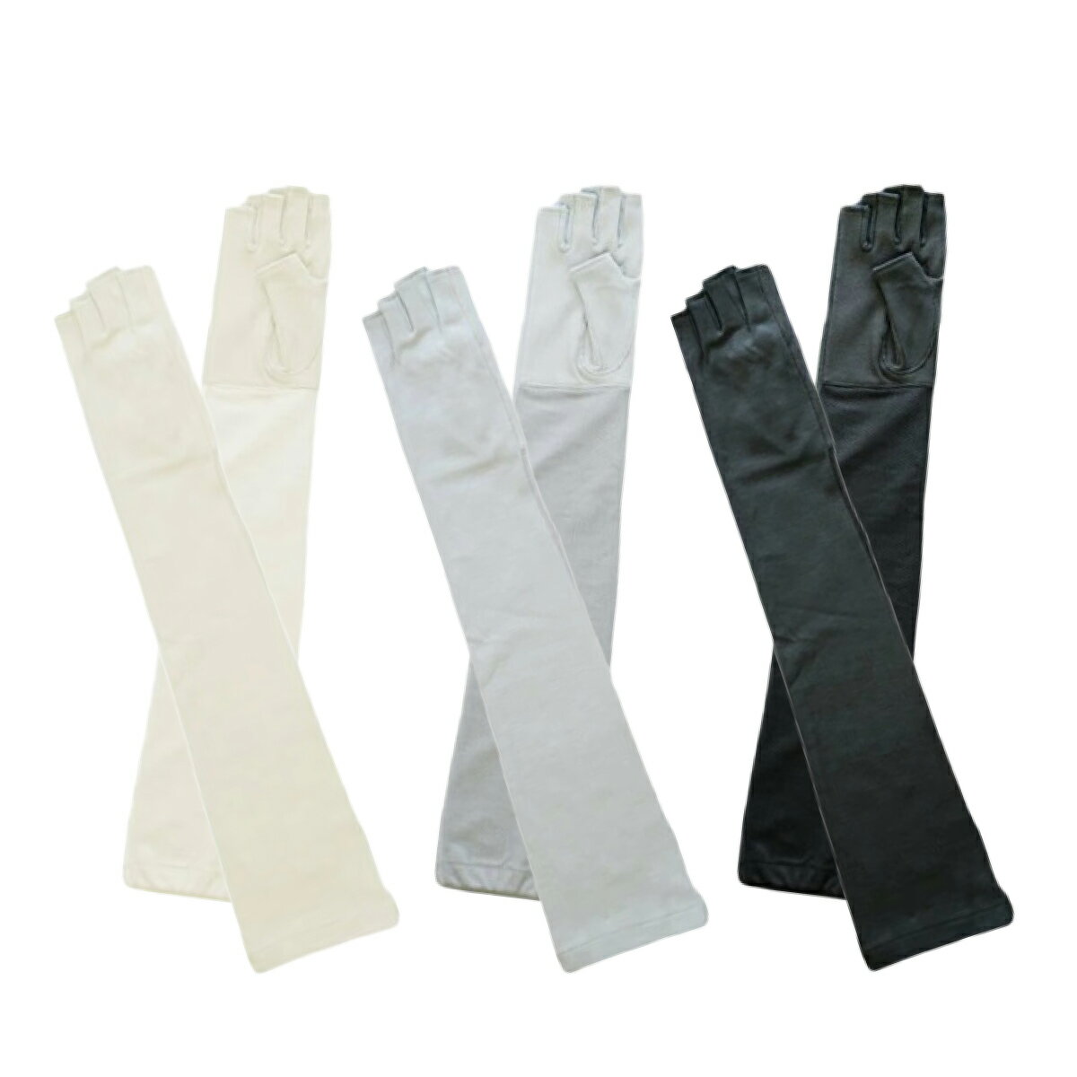 UV手袋 ロング丈 滑り止め 指先なし UVカット 手袋 UVケア グローブ 綿100% 日よけ 日焼け防止 絶対焼かない 蒸れにくい 運転 スポーツ ゴルフ ...