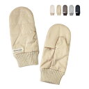 ミトン 変形 フード付き アームウォーマー スマホ操作 防寒 かわいい W3120-17 秋冬 ナイロン 汚れにくい フリース ハンドウォーマー レディース 指...