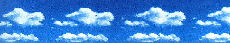 ビニール幕　空と雲