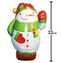 クリスマス装飾風船　ジョリースノーマン　高さ33cm/ 動画有/メール便5枚まで可