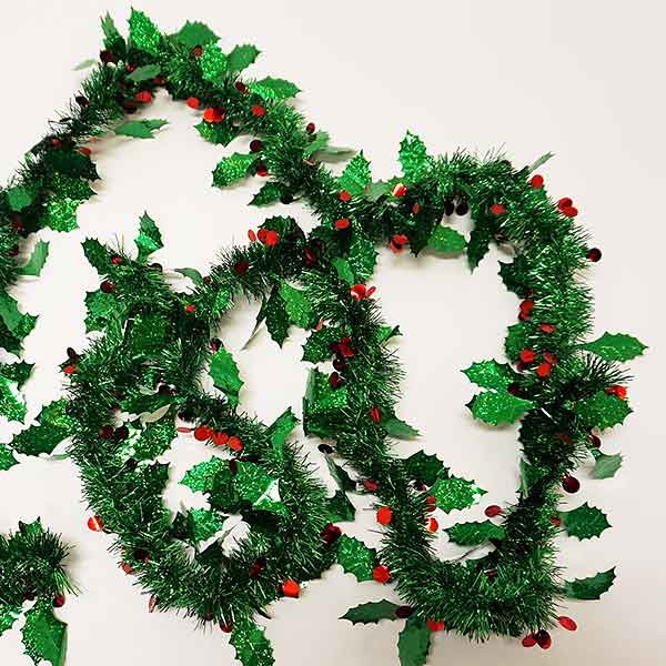 クリスマス装飾　バリューガーランド クリスマスホリーベリーズ 270cm / クリスマス 飾り 装飾 サンタ 吊り下げ/メール便可
