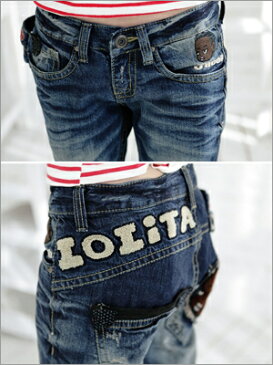 ロリータ ジーンズ LOLITA JEANS ボーイズ デニム 男の子 ワッペン ロゴ キャラクター■lo-no710615