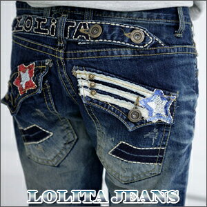 【宅急便送料無料】ボーイズシルエットのゆるカジュアルロリータジーンズ★LolitaJeans Lolita Jeans ロリータ ジーンズ レディース レデイース ボーイフレンドデニム ボーイズデニム■宅急便発送■lo-no910789【10P05Dec15】