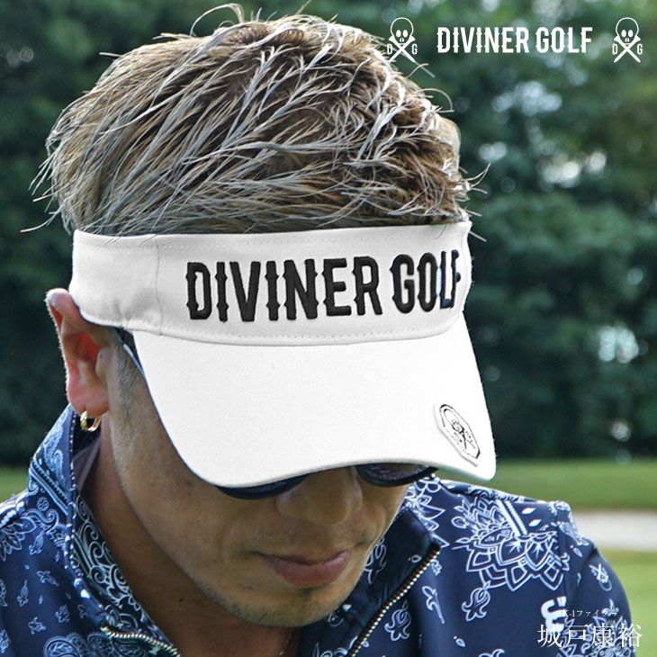 【DIVINER GOLF】ゴルフ サンバイザー メンズ ゴルフウェア ゴルフ 帽子 キャップ ウェア ウエアー オシャレ コーデ パンツ アウター ブランド 黒 白 青 ピンク コンペ 景品 夏 夏服 夏物 メンズファッション スポーツ カジュアル シンプル ディバイナーゴルフ