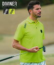 【DIVINER GOLF】 ゴルフウェア メンズ 春 ポロシャツ 半袖 ゴルフ ポロシャツ 半袖ポロシャツ 黒 ブラック イエロー XL XXL ゴルフ用品 ...