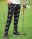 【DIVINER GOLF】 ゴルフウェア メンズ ゴルフパンツ メンズ スキニー パンツ ストレッチ 速乾 伸縮 ズボン ロゴ 総柄 白 黒 ゴルフ スポーツ...