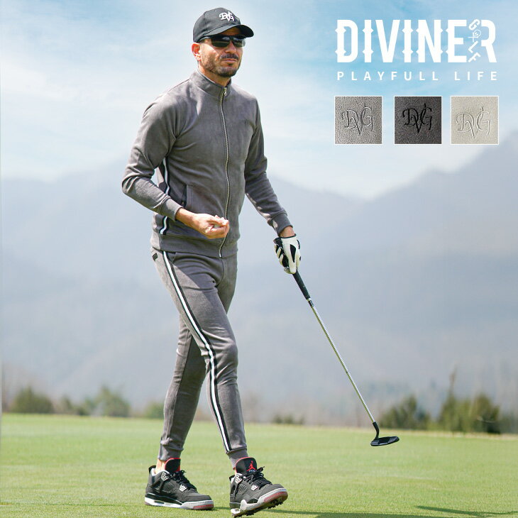 【DIVINER GOLF】 ゴルフウェア メンズ セットアップ スタンドジャケット ゴルフ ...