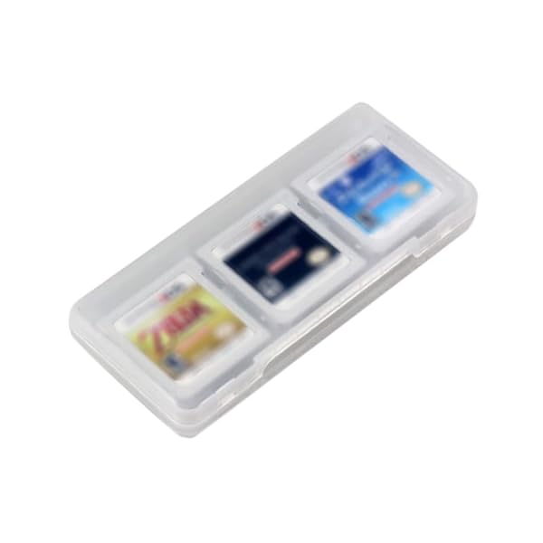 3DS ゲームソフト収納ケース ミニ 6枚収納 DS/2DS/3DS通用 収納 ゲームカード 持ち歩く ポケット入れ (ホワイト)