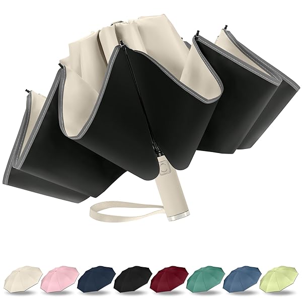 日傘 折りたたみ傘 逆折り式 10本骨 ワンタッチ UVカット 遮光 遮熱 耐風 大きい コンパクト おしゃれ 軽量 撥水速乾 折れにくい 雨晴兼用 梅雨対策 台風対応 メンズ レディース 収納ケース付き