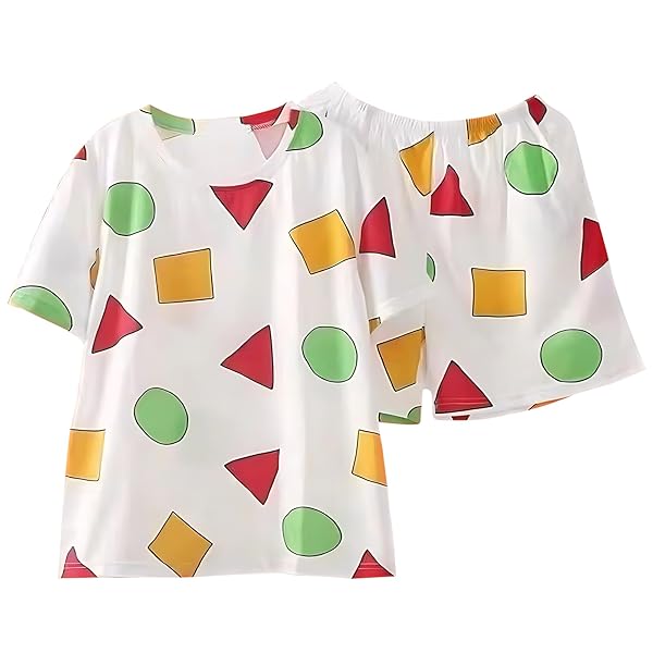 幾何 パジャマ 大人 袖 綿 レディース/メンズ ベビーパジャマ 女の子 春 夏 部屋着 寝間着 韓国 かわい..