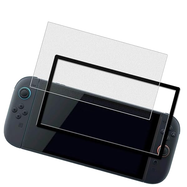 楽天ever-leafアンチグレア Switch 2 サラサラ ガラスフィルム 指紋防止 反射防止 さらさら ゲーム向け 国産硝子素材製 強化ガラス 保護 フィルム【1枚セット+ガイド枠付き】