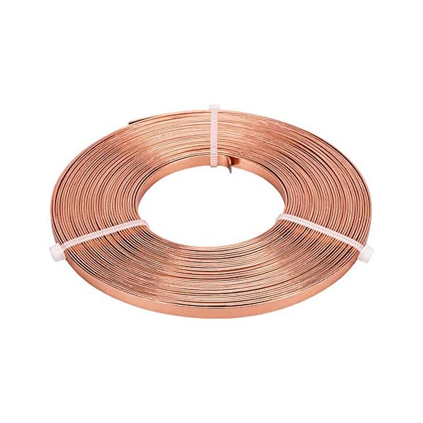 全長10m幅5mmコーラルピンクアルミ線 平角線 曲げる線 ジュエリー作り 工芸品 園芸 手作り素材 クラフ..