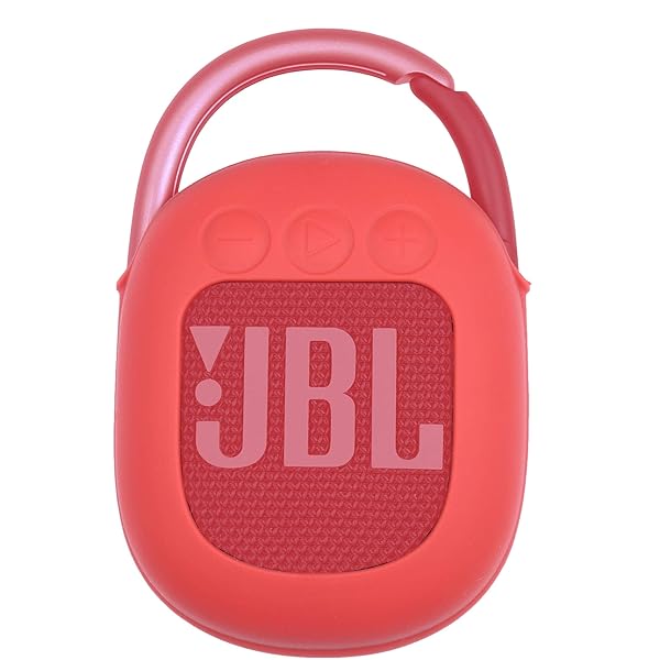 JBL CLIP4 Bluetooth ポータブルスピーカー 専用保護収納シリコンケース- (レッド)