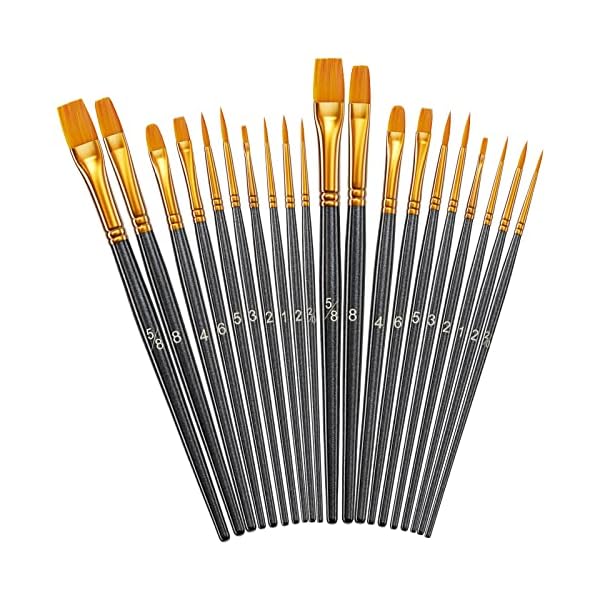 ペイントブラシセット オールパック 3pack paintbrushes3pack (ブラック20本入り)