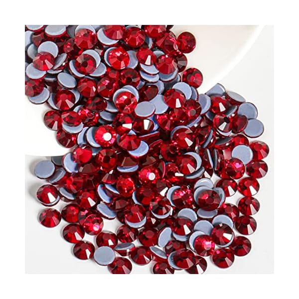 （ビーズランド） ホットフィックスラインストーン、2880ピース フラットバック クリスタル ラインストーン クラフト 衣服 DIY装飾用、ダークシャム、SS6、1.9～2.1mm