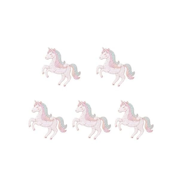 ワッペン 女の子 アイロン アップリケ ウサギ リボン ユニコーン かわいい 大きい 小さい 刺繍 (A ユニ..