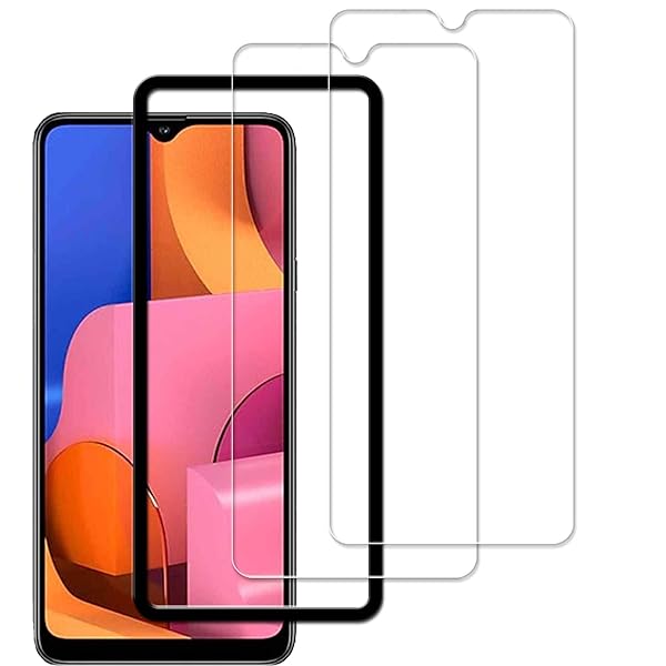 Galaxy A23 5G SCG18 SC-56C A22 5G SC-56B / A21 SC-42A / A20 SCV46 SC-02Mガラスフィルム 強化 液晶 保護 ケース【2枚パック】ガイド枠付き 日本旭硝子素材採用 硬度9H 超薄0