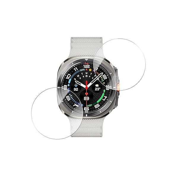 【2枚入り】国産硝子素材製 対応 Galaxy Watch Ultra 2025 (47mm) ガラスフィルム (2枚) 全面保護 強化ガラス 保護 フィルム