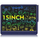 超薄型大画面電子メモパッド15インチ カラースクリーン高輝度お絵描きボード スタイラス付き ワンキーロック&ワンキークリア機能付きバッテリー付き 電子メモ メモパッド おえかきボード 伝言板 女の子にも男の子にもギフト(ダークブルー)