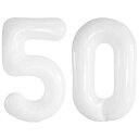 40インチ バルーンアルミ50 ヘリウム風船 数字バルーン50白 0123456789,10-19,20-29,30,40,50,60,70,80,90,100 誕生日 カーニバル 飾り付け記念日パーティー装飾白50 男女兼用 大きい しじヘリウム