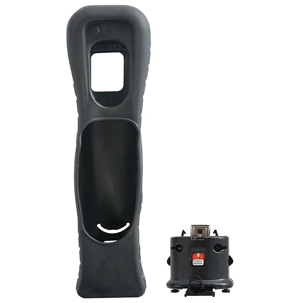 モーションプラス シリコンケース付き Nintendo Wii リモコンに対応 (Black)