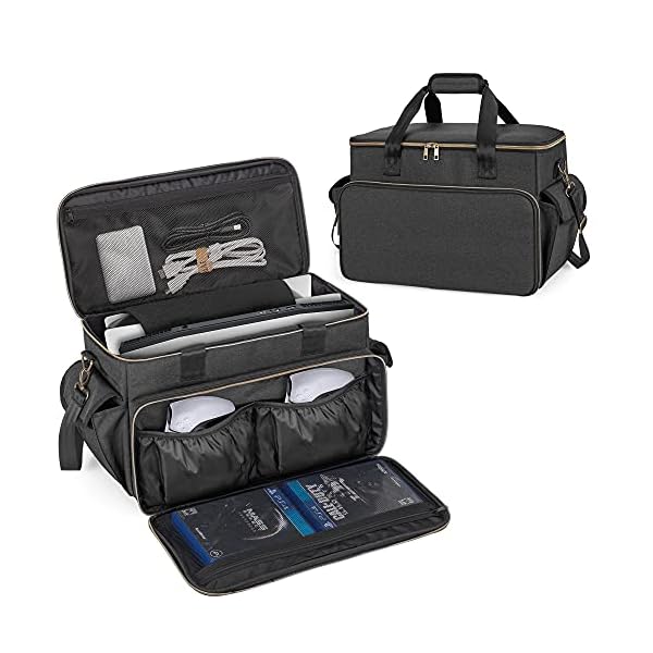 PS5 収納バッグ ps5ケース PS5/PS4/PS4 Pro/PS4 Slim/Xbox One/Xbox One X/Xbox One S/PS5用キャリ...