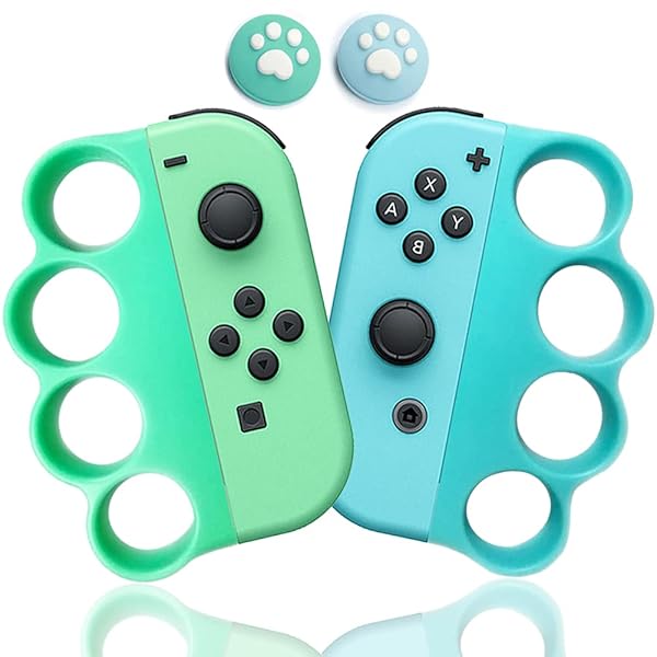 コントローラー グリップ switchに対応 ジョイコン用 コントローラー ハンドル 大人と子供向け joyco用 ボクシングゲームグリップ 2個 セット(青&...