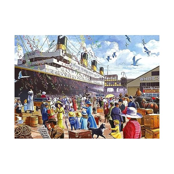 1000ピース ジグソーパズル タイタニック号 パズル アニメ 港町 港口 パズル 映画 絵画 生活（50x70cm）