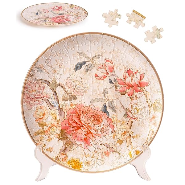 ピースリラックス 124ピース 飾り皿パズル【王者の風格】(23X23cm) プラ製 ジグソーパズル 壁掛けセッ..