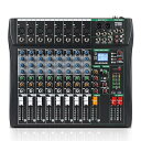 CT80 8チャンネルオーディオミキサーポータブルミニサウンドミキシングコンソール、USBインターフェース、エコー&リバーブエフェクト、48Vファンタム電源 Bluetooth PCレコーディング/DJステージ/ブロードキャスト用 RCA の入力/出