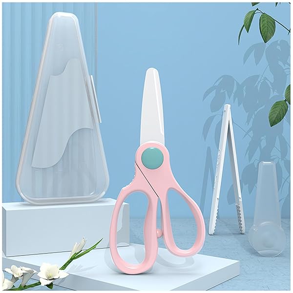 セラミックはさみ 幼児用食事はさみ 離乳食 介護食べ物はさみ 麺きりハサミ 料理 野菜切る ベビー 子供..