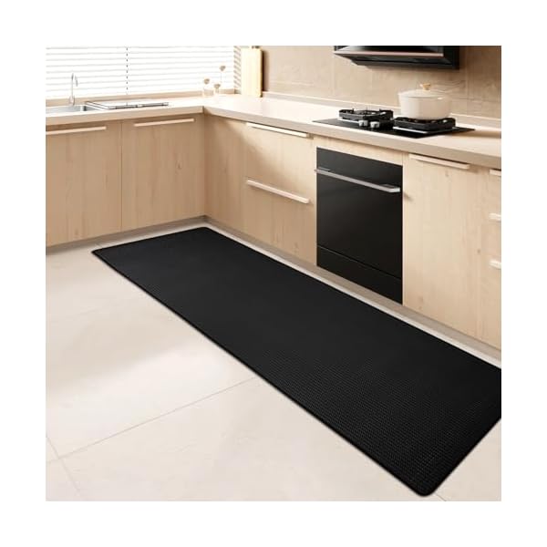 キッチンマット 120cm 拭ける 踏み心地いい 洗濯いらず 衝撃吸収 お手入れ簡単 低反発クッション 滑り止め 厚さ8mm ポリ塩化ビニール ずれない 台所 マット 撥水 無地 防汚 PVC