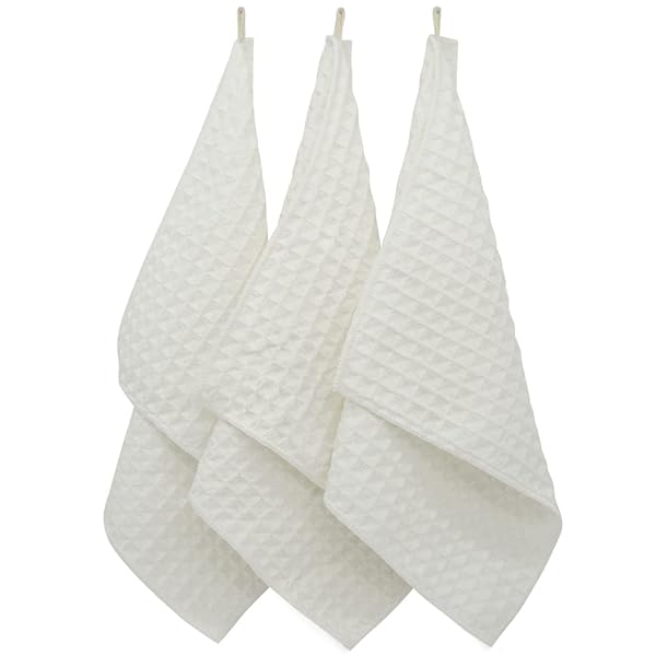 ふきん 食器 だいふきん 雑巾 キッチンタオル 厚手 ホワイト3枚 約29*29cm ワッフル 03ホワイト3枚