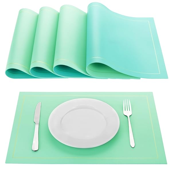 ランチョンマット PU両面 おしゃれ 高級 防汚防水 断熱 お手入れ簡単 環境に優しい素材 油がつかない ..