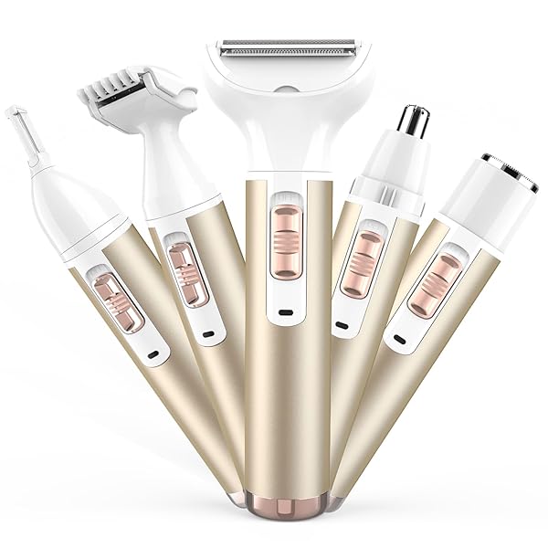 レディースシェーバー vioシェーバー 女性 電気シェーバー 2025登場 鼻毛カッター 眉毛シェーバー 多機能 ムダ毛処理 顔 脇 腕 ビキニライン 水洗い可能 USB充電式 日本語説明書付き プレゼント (Gold)