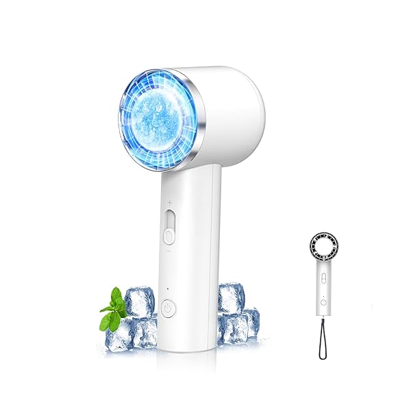 手持ち扇風機 ハンディファン 携帯扇風機 接触冷感 瞬間冷却 ハンディ扇風機 無段階風量調節 最大8時間..