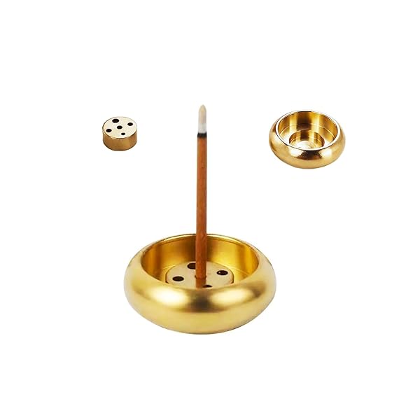 お香 立て おしゃれ ミニ 線香立て 真鍮 インセンスホルダー ミニサイズ 銅 省スペース 安定感 重量感 不燃素材 イベント用 持ち運び便利