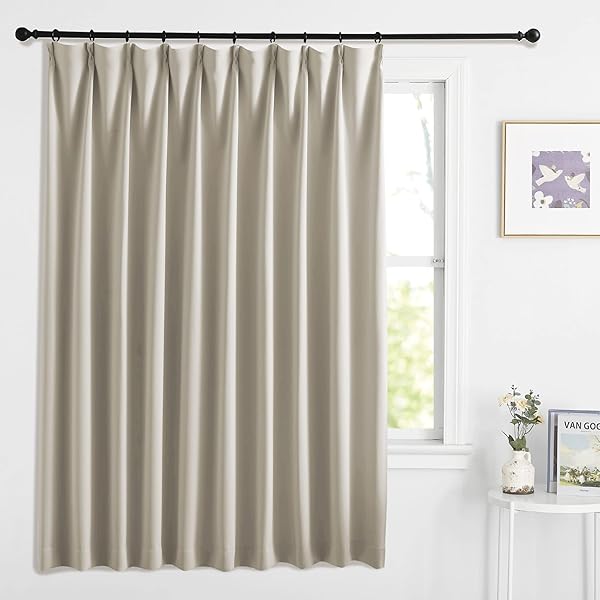広い幅150 カーテン 遮光 紫外線対策 断熱 防寒 省エネ 部屋仕切り プライバシー保護 客間 子ども部屋 寝室 アジャスターフック付き 砂の色 150x200cm 1枚入