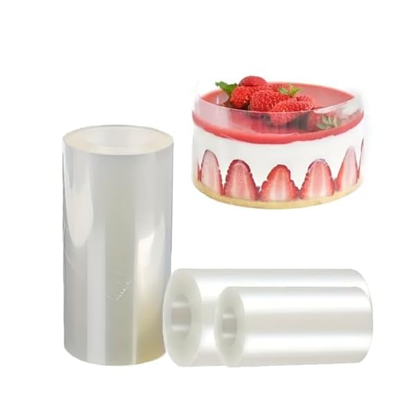 ケーキフィルム 透明 ケーキカラー ケーキ用サイドフィルム 保護膜テープ ムースフィルム ケーキ飾り ベーキング 固定用（15cm*10m）