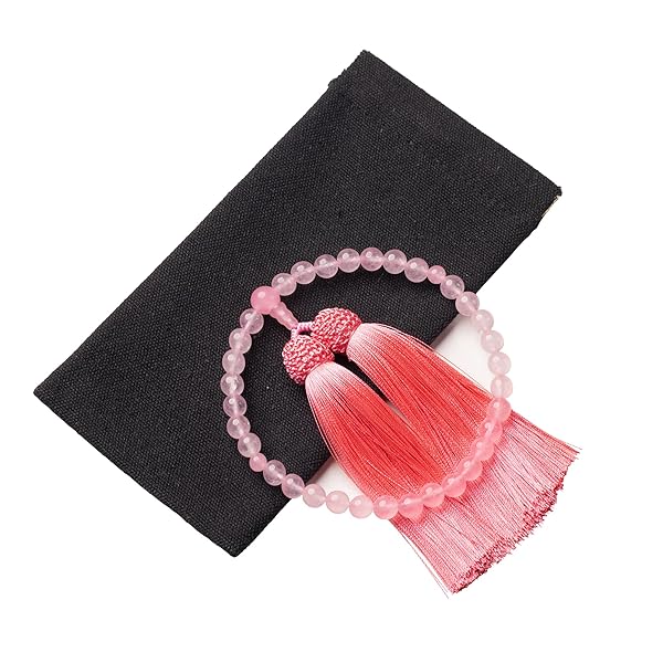 数珠 女性用 葬儀 念珠 カルセドニー 数珠入れ 36玉 手作り念珠 葬式 墓参り 法事 念誦 全ての宗派に使..